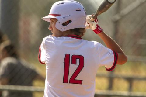 Braedin Mason at bat.