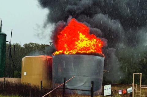 Wetumka Fire Department Responds to Tank Battery Explosion