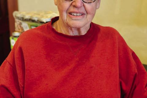 Phyllis Houser shows one of the 90 jars of homemade jams and jellies she is donating to the Seminole Nation Museum’s 52nd Annual Holiday Bazaar, set for Friday, Nov. 21, at the museum in Wewoka. A long-time supporter of the fundraiser, Houser has been b