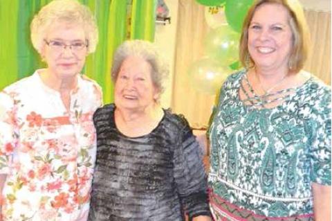 Alyne Smith enjoys friends and family at birthday party