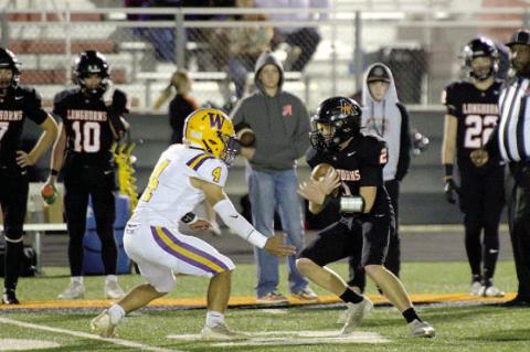 Sophomore Eli Hare refuses to let the Alex offense past him.