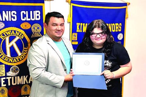 CONGRATULATIONS TO ELIZABETH JOHNSON OF THE WETUMKA HIGH SCHOOL KEY