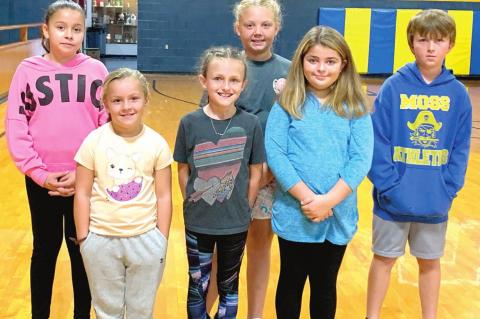 Moss student September achievement awards given