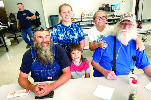 The Ramsey Family had a great time at the Wetumka Kiwanis Pancake Breakfast this past week. Pictured above are (seated): Jeremy, Wesley, and Ricky Ramsey. Standing: Preston and Caden Ramsey.
