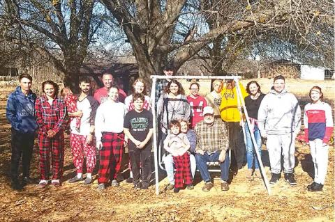 THE JAGGARS FAMILY—(seated) Sheryl, Michael, Rylon. (standing) Jacob, Breanna, K.J., Kyle, Robert, Aerial, Chelsea, Zane, Jeremy, Mackinzy, Leah, Ginger, Shawn, Mikela, Quenton and Raygan.