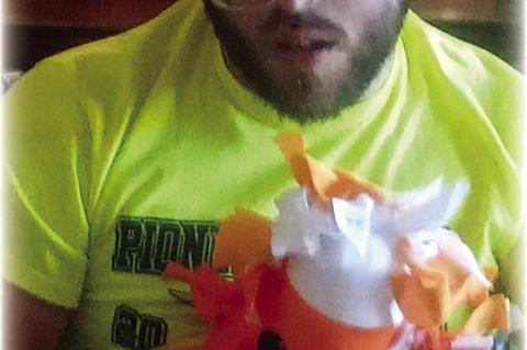 Everyone say hello to Nicholas the Candy Corn!