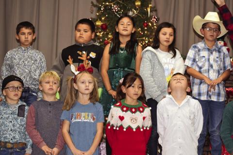 MEET THE GRAHAM-DUSTIN 2ND GRADE! They sang “A Beautiful Christmas” and at their recent school program and did an incredible job!