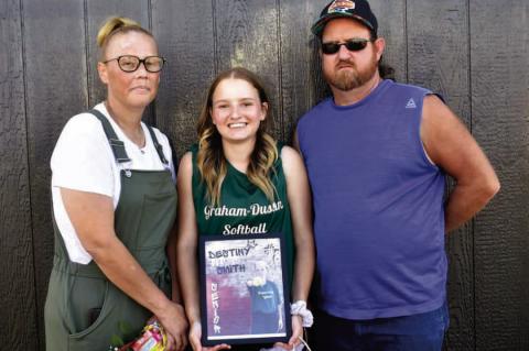 Graham-Dustin Softball Celebrates Senior Night