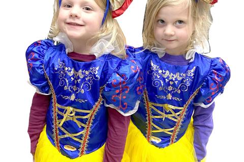SEEING DOUBLE? No, your eyes are just fine! There were two Snow Whites in Wetumka this Halloween. Twins Octavia and Olivia Dinscore looked like royalty at Wetumka Elementary.