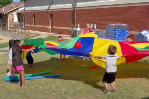 Indoor Recess at Wetumka Elementary School