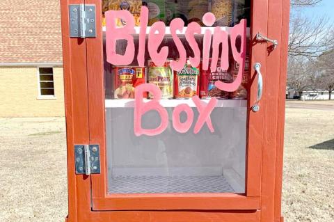 BLESSING BOX AT WETUMKA FIRST UNITED METHODIST CHURCH