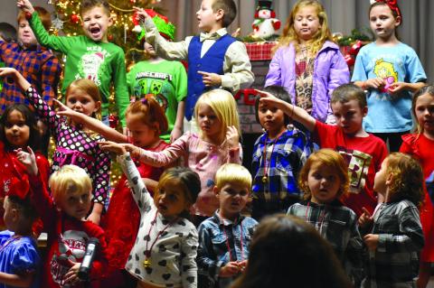 Graham-Dustin 3 year Olds through 1st grade were one of the highlights of this year’s Christmas program.