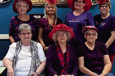Hughes County Red Hatters enjoy luncheon