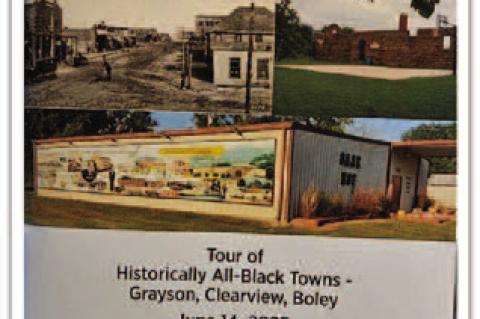 A forty-page tour guide for the 26th Annual Historic Oklahoma All-Black Town Tour. Shirley Nero has been a guide for the tours for 18 years and organizes the tours for the library, which take place annually in June.