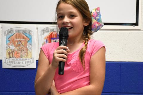 Those participating in the Hughes County Fair  Spelling Bee.....