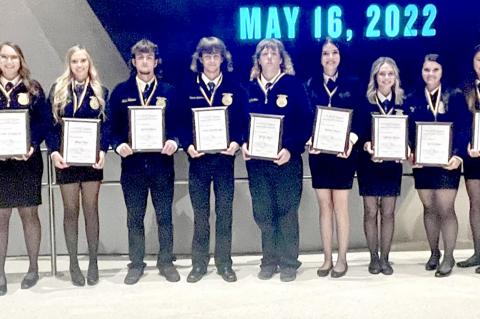 Moss students earn FFA State Degree