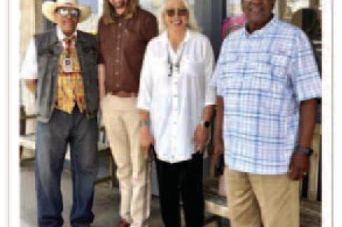 Author Art Burton with Dr. Matthew Pierce, Shirley Nero, and Dr. Donnie Nero Sr.