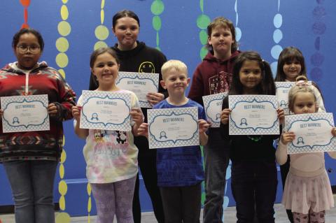 BEST MANNERS (pictured above): Back row - Lillian Beaver, Jaylee Griffin, Boden Bible, Kennedi Black; Front row - Mer ika Byerly, Emmytt Mudd, Draya Daniel, Riley Jones.