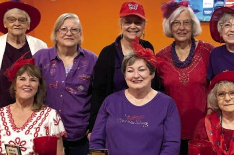 RED HAT LADIES HEAD TO EL CAZADOR IN WEWOKA