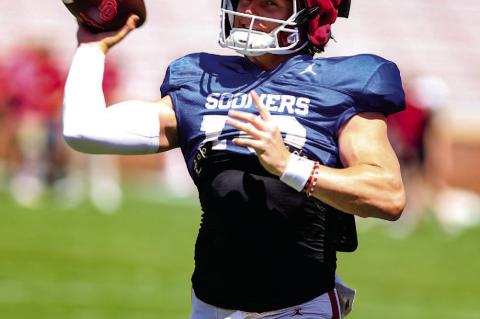 Tribune Sports Editor Dane Smart snapped a picture of OU Quarterback John Mateer at this year’s Crimson Combine. OU is set to kickoff the 2025 season Saturday, August 30 in Norman against Illinois State.