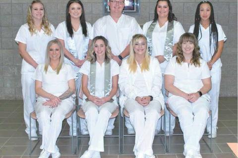 Seated L-R: Taylor Hanson, Jayda Bowling, Abigail Johnson, Stormy Burden. Standing L-R: Reanna Wilson, Madison Gill, Drayton Slyconish, Tierra Jinkins, Sara Louie.