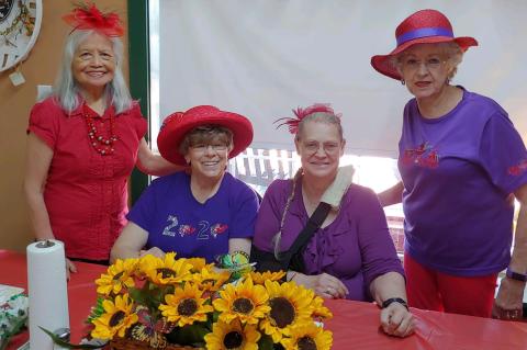 Red Hatters enjoy outing to The Farmer’s Daughters Marketrarely