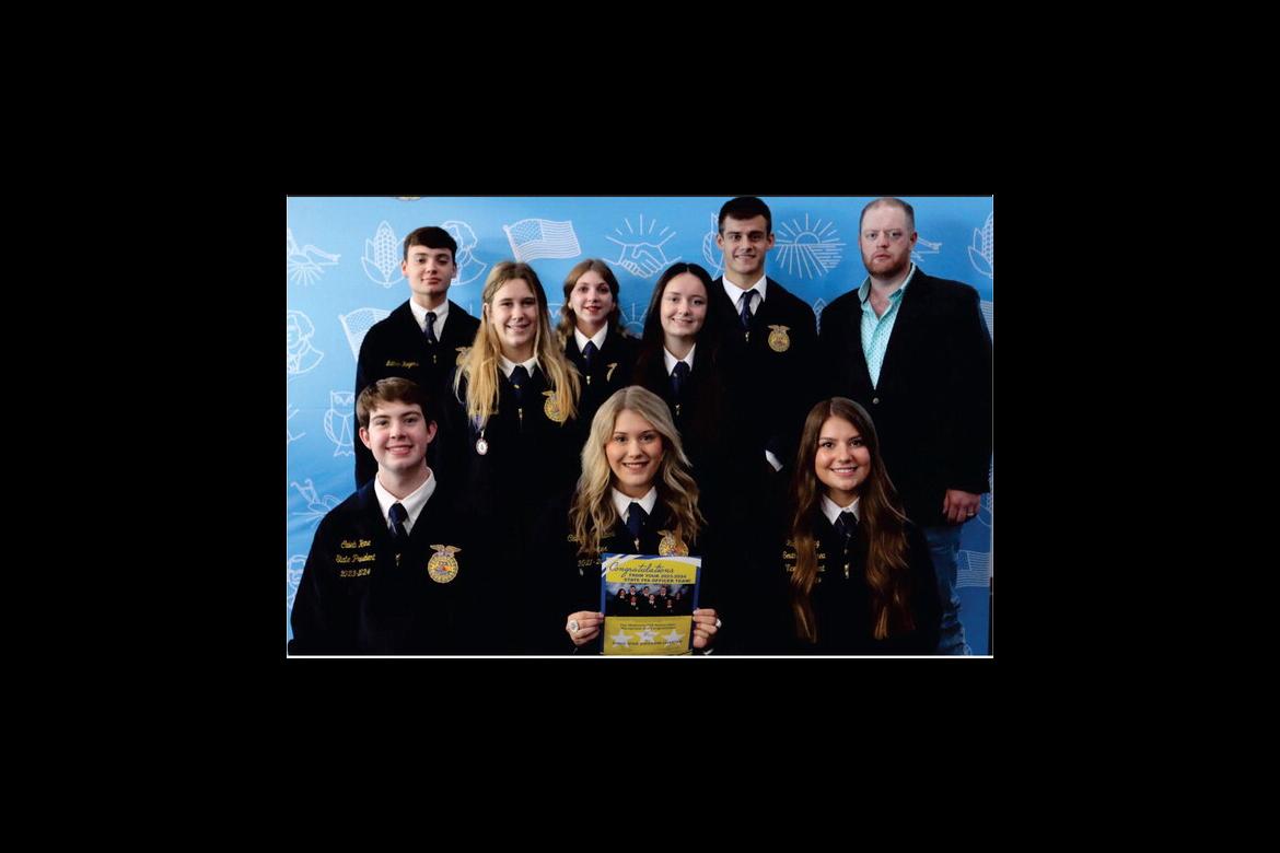 THE MOSS FFA OFFICER TEAM RECENTLY ATTENDED THE CHAPTER OFFICER LEADERSHIP TRAINING (COLT) CONFERENCE.