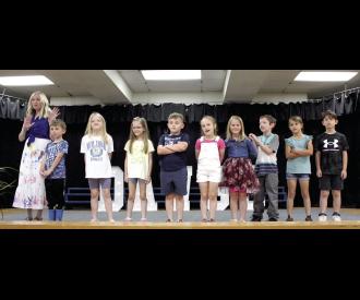 CALVIN 1ST GRADE STUDENTS are pictured at the Elementary Awards Assembly where they received awards for they achievements. Pictured are (left to right) Asa Alexander, Emma Ball, Hattie Harden, Raiden Johnson, Lillie Snot, Jerrelin Turner, Renley Westbrook
